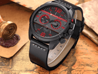 Men's  Waterproof Retro Style Watch With Excellent  Background, Chronometers  Large Numbers Perfect Gift Stevvex