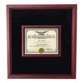 Extra Large Award Display cherry wood for medals and pins. The Military Gift Store
