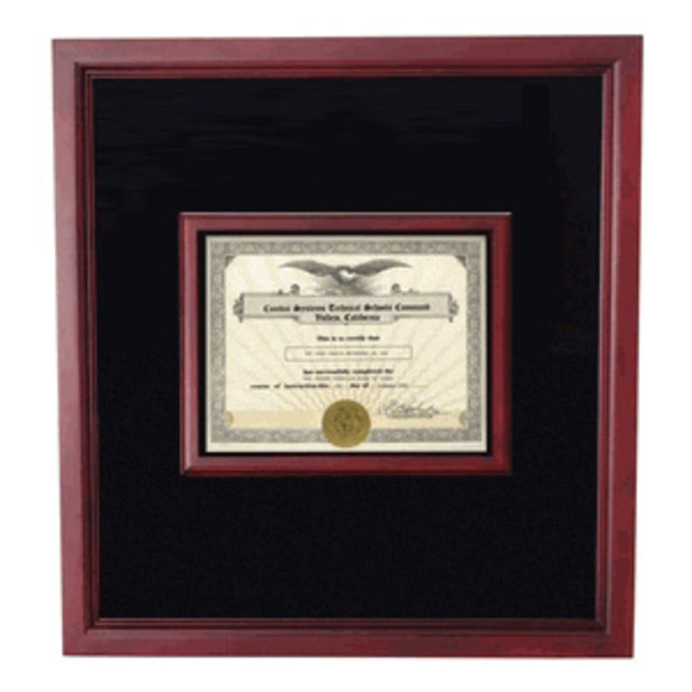 Extra Large Award Display cherry wood for medals and pins. The Military Gift Store