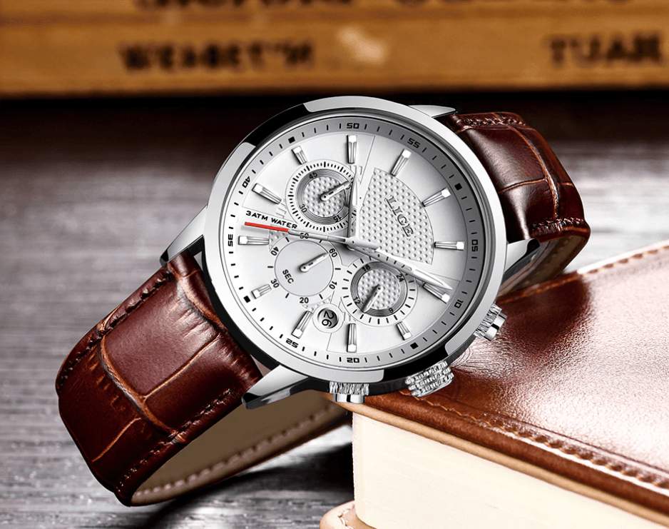 Men's  Waterproof Watch With Chronometers Day View Sport Analog Watches Excellent Look Perfect Gift For Him Stevvex