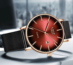 Men's Elegant  Watch With Stainless Steel Straps And Special Date Display Excellent Look Unique Design Perfect Gift Stevvex