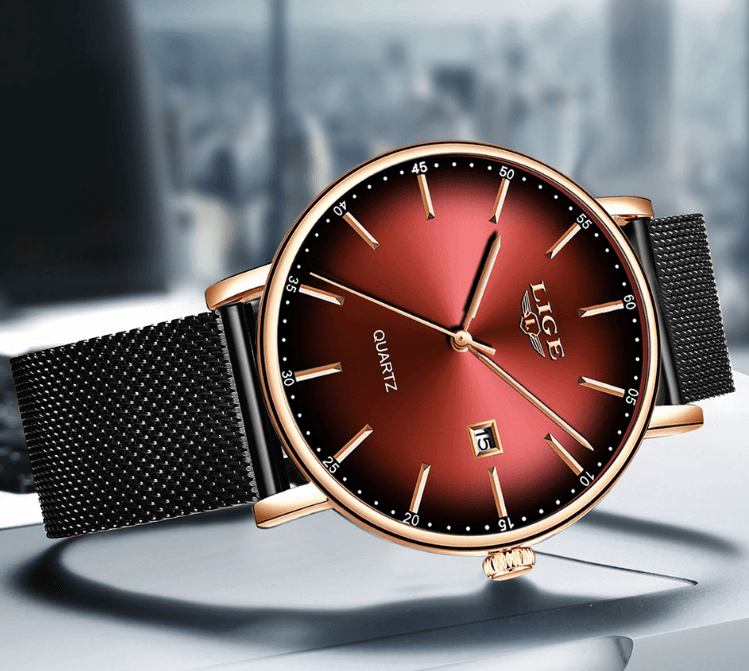 Men's Elegant  Watch With Stainless Steel Straps And Special Date Display Excellent Look Unique Design Perfect Gift Stevvex