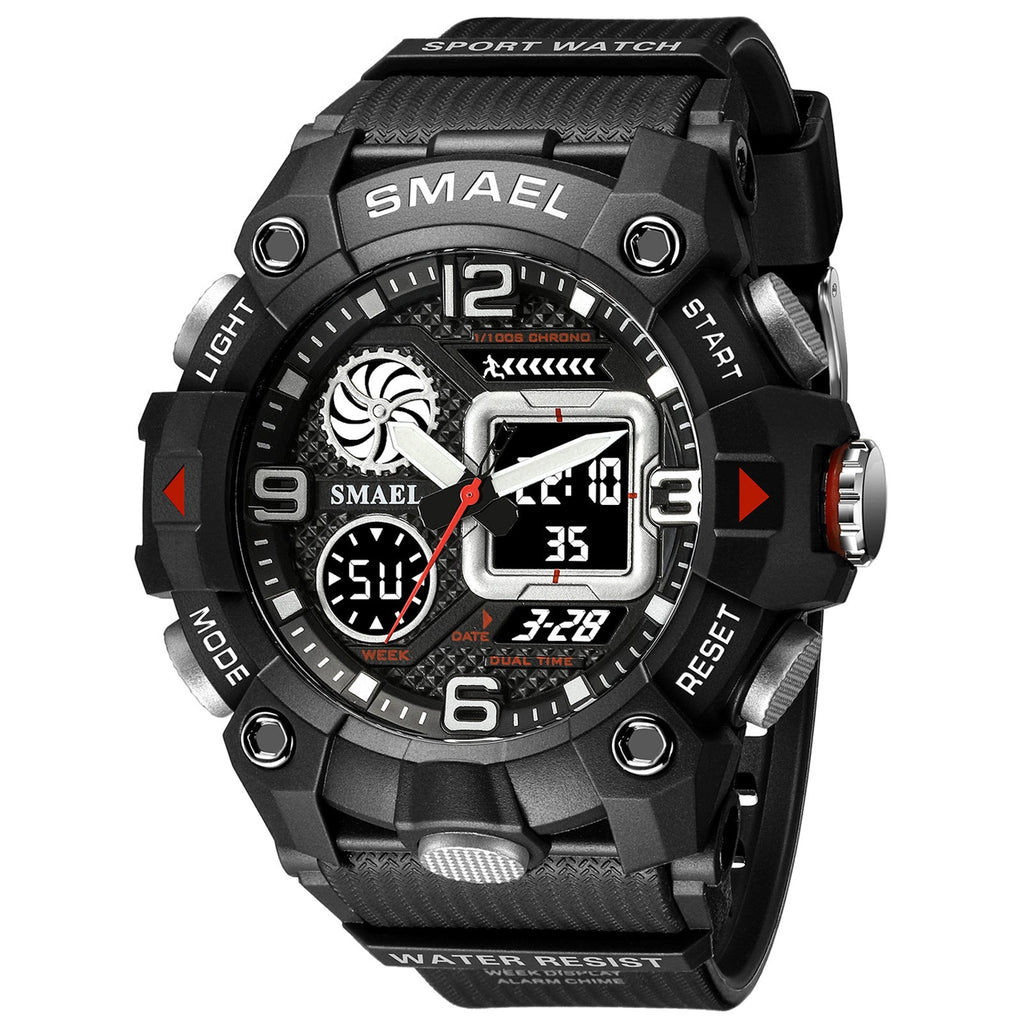 Sport Watch For Men WIth  Dual Time Waterproof 50M Miliatry Watches Chronograph Alarm Army Wristwatch - SJB-DIAMOND ELITES