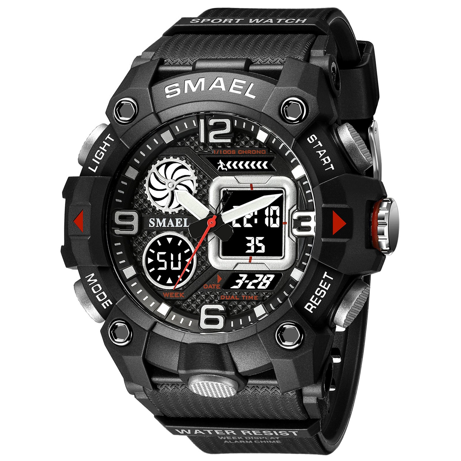 Sport Watch For Men WIth  Dual Time Waterproof 50M Miliatry Watches Chronograph Alarm Army Wristwatch - SJB-DIAMOND ELITES