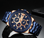 Men's Waterproof  Watch With Chronometers Day View And Fluorescent Hands Unique  Luxury Design  Perfect Gift Stevvex