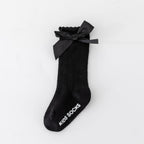 New Kids Stretchable Socks Toddlers Girls Big Bow Knee High Long Soft Cotton Lace Baby Comfortable Colorful  Socks Stevvex