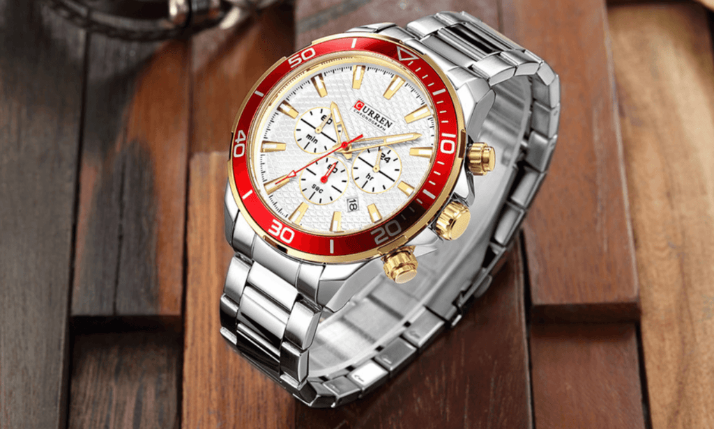 Men's Waterproof Watch With Chronometers, Date Display Excellent Background Unique Design Perfect Gift Stevvex