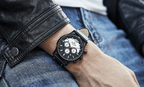 Mens Waterproof Sport Watch With Chronometers Day View And Cross-Matte Background Modern Man Watch Stevvex