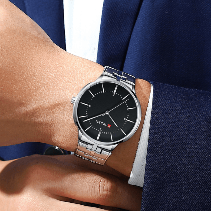 Men's  Waterproof Watch With Shining Bracelet In Five Modern Designs Perfect Gift For Your Loved One Stevvex
