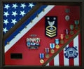 Coast Guard Flag Display, Plexiglass front Cover Black Wood, Retirement Gift The Military Gift Store