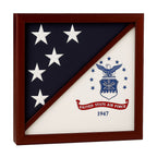 2 Flags Display Case - Air Force Flag and American Flag The Military Gift Store