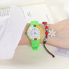 Kids Quartz Watches 50M Waterproof Analog Wristwatches Jelly Clock Students Watch Children PU Band Watch Childrens Analog Wrist Watch With Protective Design Simple Watch For Girls And Boys Stevvex