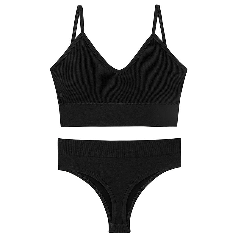 Women Seamless Bra Top Fitness Swimwear Push Up Exercise Bikini For Women 2 Pieces Ribbed Seamless Yoga Bikini Sets Sports Bra And Underwear Set 2 Piece High Waist Summer Bikini Stevvex