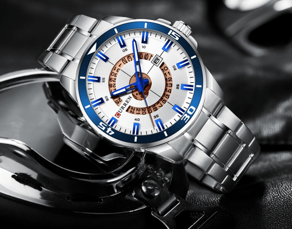Men's  Modern Sports Waterproof Watch Luxury Unique Design  Fluorescent Hands Perfect Gift Stevvex