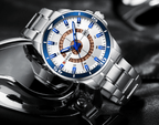 Men's  Modern Sports Waterproof Watch Luxury Unique Design  Fluorescent Hands Perfect Gift Stevvex