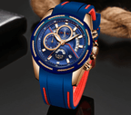 Men's Waterproof Modern Watch With Rubber Straps Multifunction Watches Unique Design Perfect Gift Stevvex