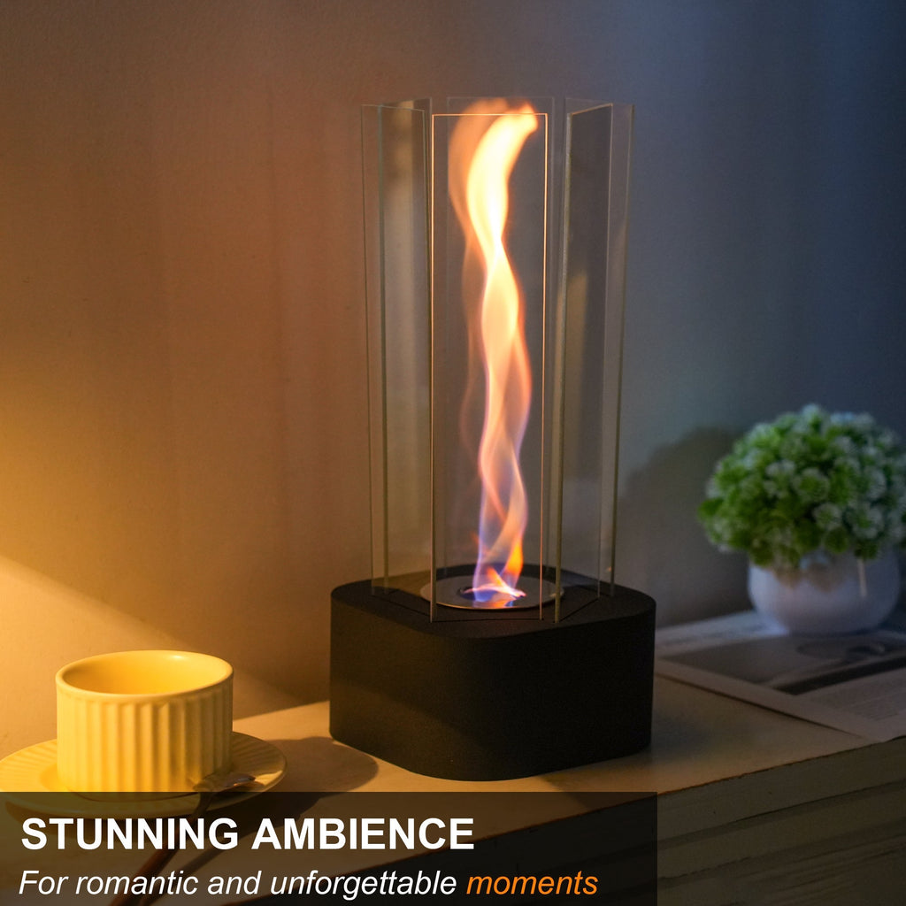 Hexagonal Ethanol-Fueled Alcohol Fireplace for Home Decor Lootquake LLC