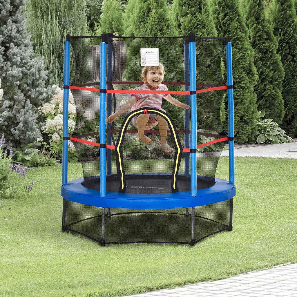 5FT Kids Trampoline with Enclosure Net for Age 3 to 6 Years Pi-Mart