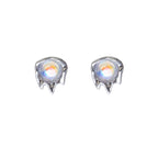 Moonstone Lava Stud Earrings Pi-Mart