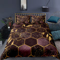 Digital Printing Geometric Quilt Cover Digital Printing Three-piece Set Pi-Mart