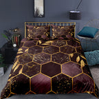 Digital Printing Geometric Quilt Cover Digital Printing Three-piece Set Pi-Mart