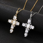 Cross Crystal Necklace - SJB-DIAMOND ELITES