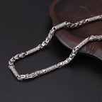 S925 Sterling Silver Men's Classic Vintage Thai Silver Necklace Pi-Mart