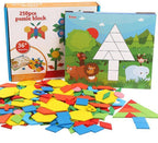 250pcs Wooden Geometric Clever Board Puzzle 3D Board Toy Baby Early Educational Learning Toys for Children Game (Multicolor) - SJB-DIAMOND ELITES
