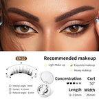 Magnetic False Eyelashes Integrated Storage Box Glue-free Magnet False Eyelashes Natural Makeup Tools With Applicater Pi-Mart