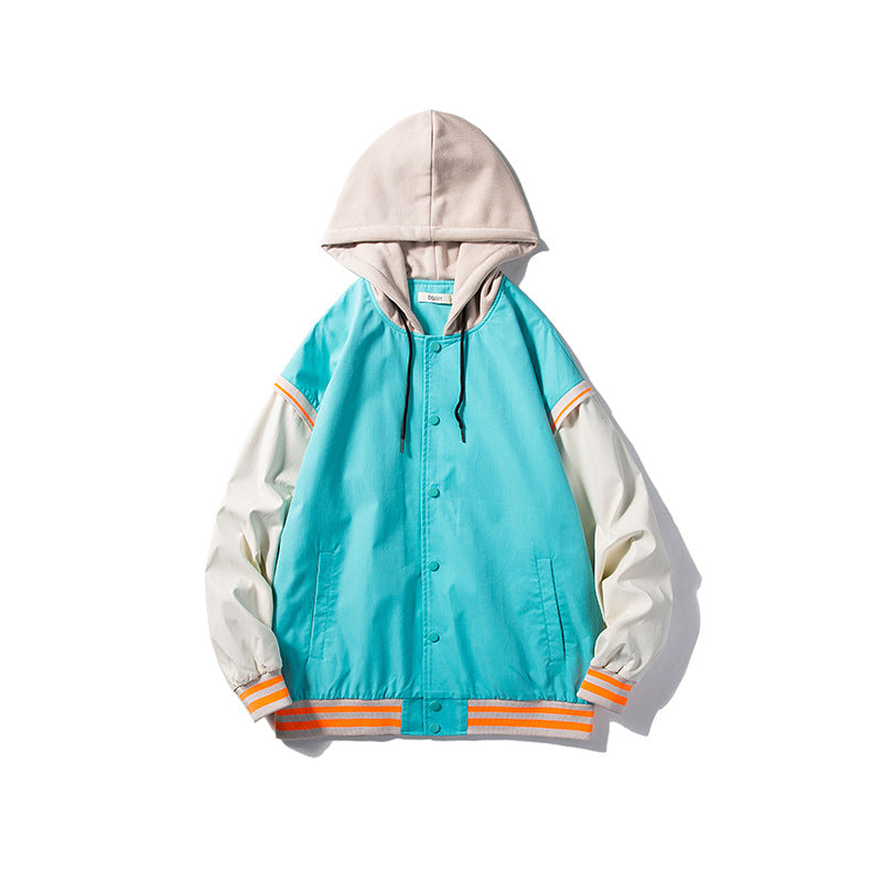 Multi Panel Bomber Hooded Oversize Boy Jacket Pi-Mart