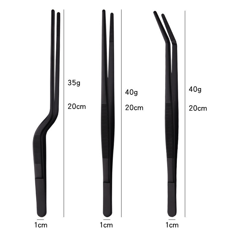 Stainless Steel Barbecue Tongs Outdoor Retro Long-handle Clip Fried Steak Anti-scald Restaurant Kitchen Plate Holder Pi-Mart