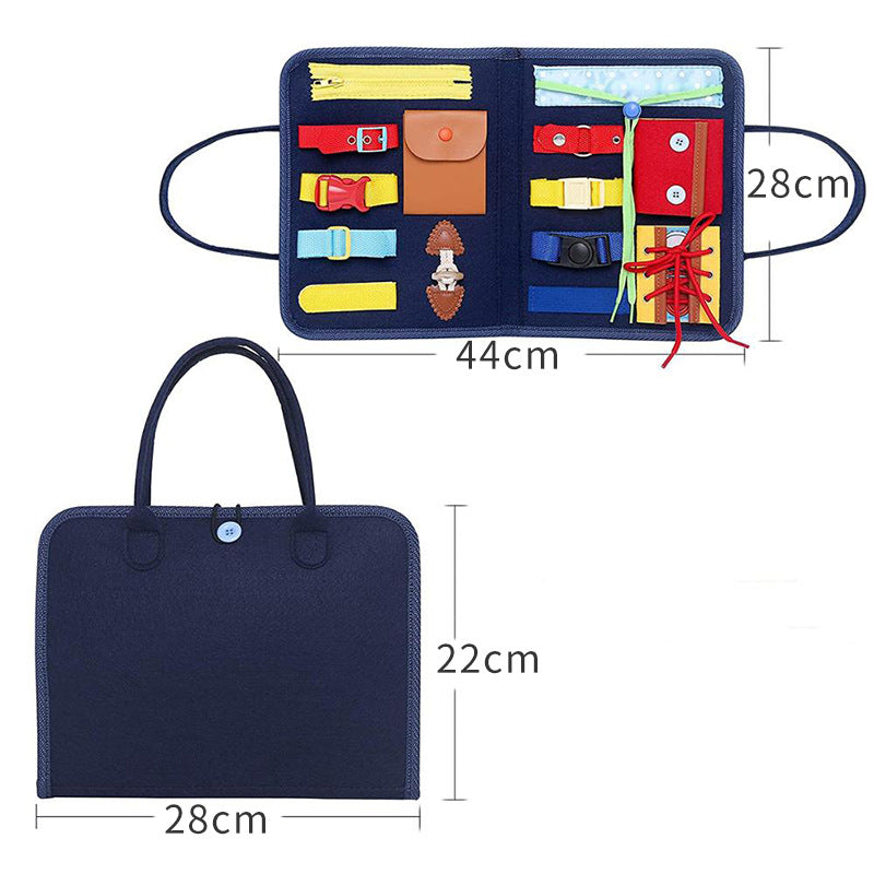New Busy Book Children's Busy Board Dressing And Buttoning Learning Baby Early Education Preschool Sensory Learning Toy Pi-Mart