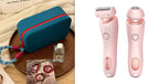 2 In 1 Hair Removal Epilator USB Rechargeable Trimmer Women Body Razor Face Leg Armpit Bikini Hand Pubic Shaver Hair Remover Pi-Mart