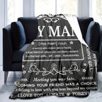 1pc Gifts Blanket For Him, Husband Boyfriend Gifts Blanket, Birthday Gift Ideas For Boyfriend, I Love You Gifts For Him Perfect For Birthday, Anniversary, Christmas, Valentine's Day, Soft And Comfortable Throw Blanket Lootquake LLC