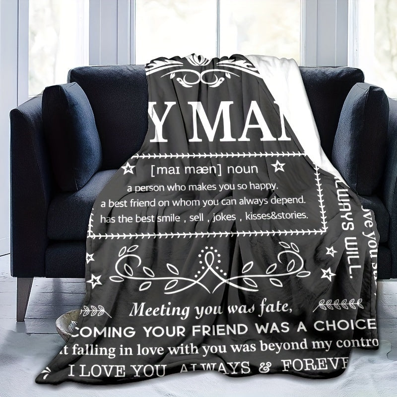 1pc Gifts Blanket For Him, Husband Boyfriend Gifts Blanket, Birthday Gift Ideas For Boyfriend, I Love You Gifts For Him Perfect For Birthday, Anniversary, Christmas, Valentine's Day, Soft And Comfortable Throw Blanket Lootquake LLC