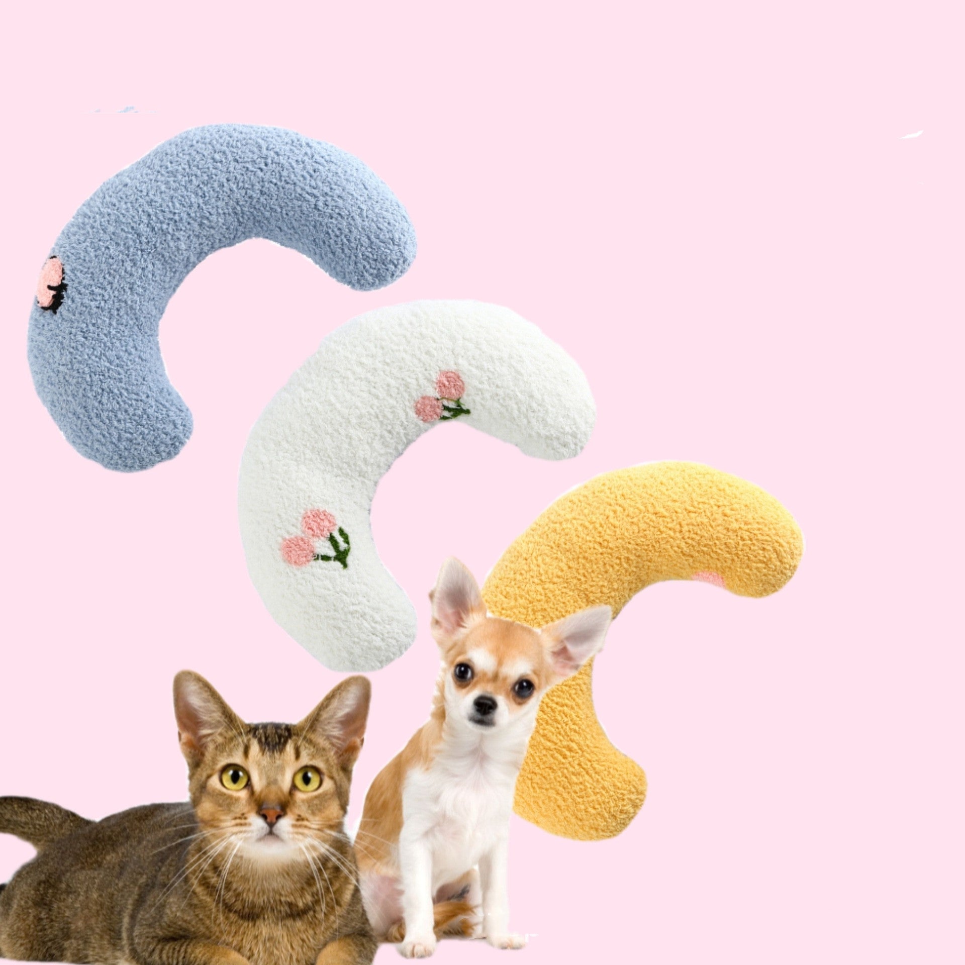 Little Pillow For Cats Fashion Neck Protector Deep Sleep Puppy U-Shaped Pillow Pets Pillow Kitten Headrest Dog Sleeping Pillow Pet Products Pi-Mart