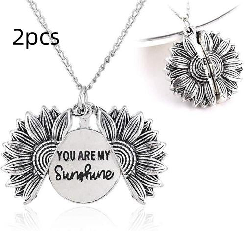 You Are My Sunshine Sunflower Necklace Women Men Pi-Mart