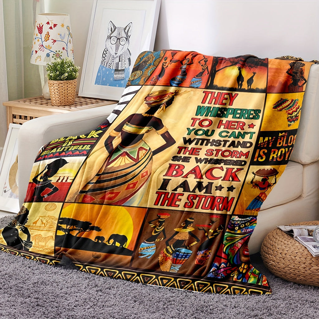 Soft & Cozy African American Heritage Flannel Throw Blanket - Perfect Birthday, Christmas, Or Holiday Gift For Family Lootquake LLC