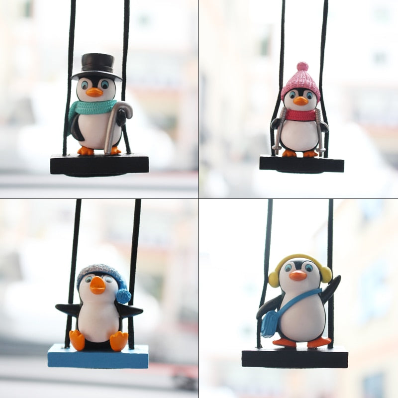 Swing Sled Penguin Car Pendant - SJB-DIAMOND ELITES