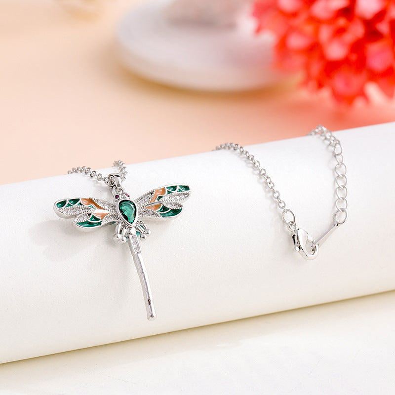 Fashionable All-match Color Zircon Necklace Pi-Mart