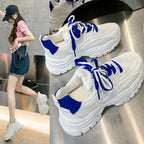 Mesh Breathable White Shoes Thick Bottom Heighten Casual Shoes Sports Women's Shoes Pi-Mart