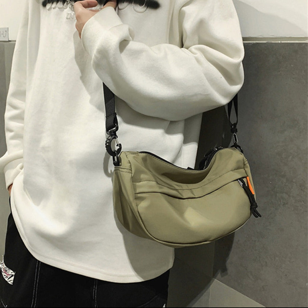 Men's shoulder bag, saddle round bottom bag, satchel fashion unisex small crossbody bag, women's simple crossbody bag - SJB-DIAMOND ELITES