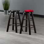 Element 2-Piece 24In Counter Stool Set, Espresso Finish, Solid Wood, Modern Design Lootquake LLC