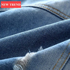 Modern Luxury Baby Girls Outerwear Jeans Coat Ripped Embroidery Jackets For Girls With Roses