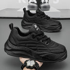 Fashion Thick-soled Anti-skid Shoes Ins Slip-on Casual Lazy Shoes Men Outdoor Breathable Lace-up Running Sports Sneakers Pi-Mart