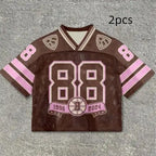 Men's Casual V-neck Short-sleeved Digital Printing Pullover