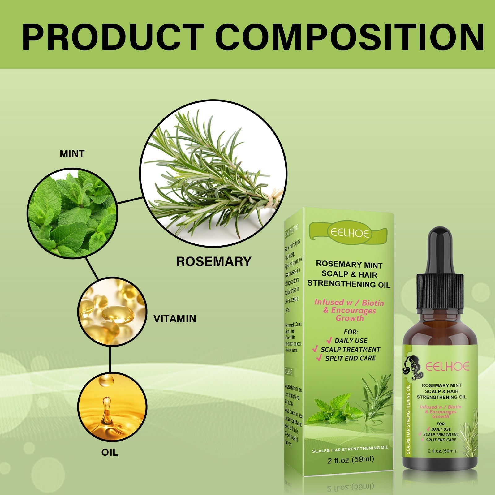 Rosemary Mint Hair Growth Fluid Scalp Massage Lootquake LLC