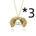 You Are My Sunshine Sunflower Necklace Women Men Pi-Mart