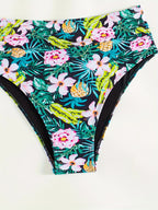 Bikini Solid Black Twist Front High Waist 2 Piece Swimsuit for Women – Stretchy V Neck Bikini Set with Ruched Tummy Control and Cross Strape Detail – Quick Drying Polyamide Swimwear for Beachwear Poolside and Summer Travel Stevvex