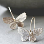 Silver Butterfly Earrings For Women Pi-Mart